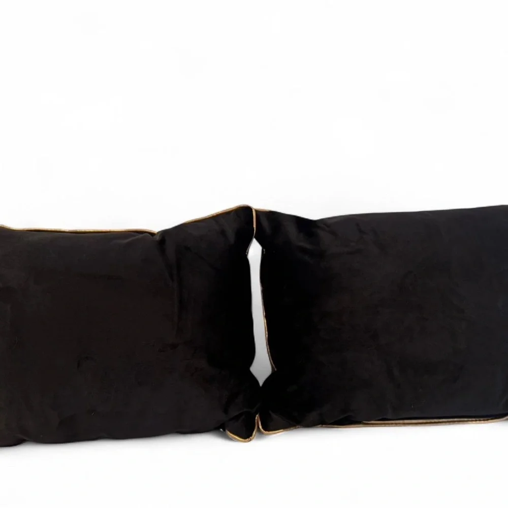 Elegant Black‎ and Gold 'Spooky' Holiday Pillows